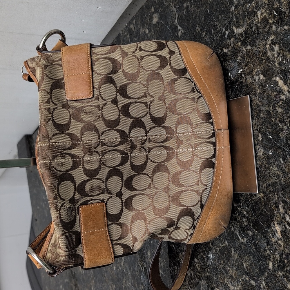 Vintage Coach Soho Jacquard Canvas & Leather Bag 2006 F06W 3574 - Picture 4 of 12